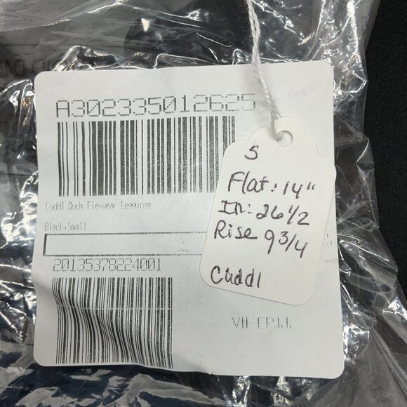 Small Leggings Flexwear Black  Cuddl Duds - Picture 7 of 7